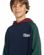Niño con sudadera de capucha Element Cornell Script Azul Marino estampado