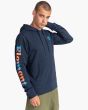 Hombre con Sudadera de capucha Element Kass Hood azul marino lateral 