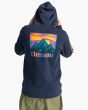 Hombre con Sudadera de capucha Element Kass Hood azul marino posterior