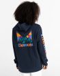 Mujer con Sudadera de capucha Element Kass Hood azul marino posterior