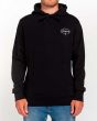 Hombre con hoodie Element Peanuts Slide en color negro frontal 