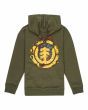 Sudadera con capucha Element Snake Youth Verde para niño 8 a 16 años posterior