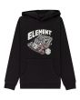 Sudadera con capucha Element Wolf negra para chicos de 8 a 16 años