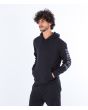 Hombre con sudadera polar con capucha Hurley Acadia Heat negra bolsillo