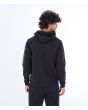 Hombre con sudadera polar con capucha Hurley Acadia Heat negra posterior