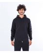 Hombre con sudadera polar con capucha Hurley Acadia Heat negra