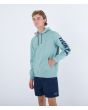 Hombre con sudadera polar con capucha Hurley Acadia Heat Verde bolsillo