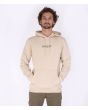 Hombre con Sudadera polar de capucha Hurley Bengal Fleece beige frontal