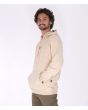 Hombre con Sudadera polar de capucha Hurley Bengal Fleece beige lateral