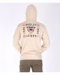 Hombre con Sudadera polar de capucha Hurley Bengal Fleece beige posterior