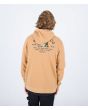 Hombre con sudadera de capucha polar Hurley Campin Marrón posterior