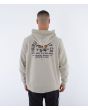 Hombre con sudadera de capucha Hurley Deserted Fleece Sandstorm posterior