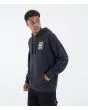 Hombre con Sudadera oversize de capucha Hurley Encore Negra lateral