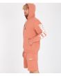 Hombre con sudadera polar de capucha Hurley Explore Ranger rosa izquierda