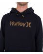 Hombre con Sudadera de capucha Hurley Toledo Basic Negra estampado