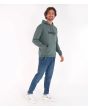 Hombre con Sudadera polar de capucha Hurley One and Only Solid Core Verde derecha