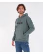 Hombre con Sudadera polar de capucha Hurley One and Only Solid Core Verde izquierda