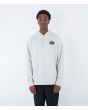 Hombre con sudadera de capucha con forro polar Hurley Progress Gris Claro frontal