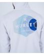 Hombre con sudadera de capucha Hurley Seaside Blanca serigrafía espalda