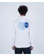Hombre con sudadera de capucha Hurley Seaside Blanca posterior