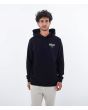 Hombre con sudadera polar de capucha Hurley Wave Tour Negra frontal