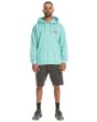Hombre con Sudadera oversize de capucha Quiksilver Apog Heritage Turquesa corte extra-grande