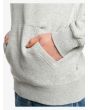 Hombre con Sudadera de capucha Quiksilver Big Logo Gris bolsillo