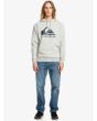 Hombre con Sudadera de capucha Quiksilver Big Logo Gris frontal