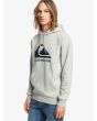 Hombre con Sudadera de capucha Quiksilver Big Logo Gris lateral