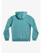 Sudadera con capucha Quiksilver Big Logo Youth azul para niños de 8 a 16 años posterior