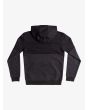 Sudadera con capucha Quiksilver Emboss Block Youth negra para niños de 8 a 16 años posterior