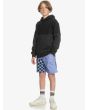 Niño con Sudadera de capucha Quiksilver Emboss Block Youth negra frontal