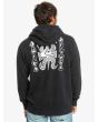 Hombre con Sudadera de capucha Quiksilver Neon Slab negra posterior