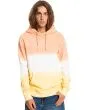 Hombre con sudadera de capucha Quiksilver Ombry Dye en rosa blanco y amarillo Tie Dye