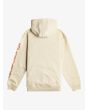 Sudadera polar con capucha Quiksilver Omni Logo Youth beige para niños de 8 a 16 años posterior