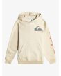 Sudadera polar con capucha Quiksilver Omni Logo Youth beige para niños de 8 a 16 años