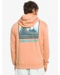Hombre con Sudadera de capucha Quiksilver QS Bubble Stamp Crema espalda