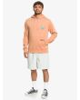 Hombre con Sudadera de capucha Quiksilver QS Bubble Stamp Crema frontal