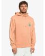 Hombre con Sudadera de capucha Quiksilver QS Bubble Stamp Crema lateral