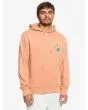 Hombre con Sudadera de capucha Quiksilver QS Bubble Stamp Crema lateral