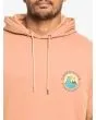 Hombre con Sudadera de capucha Quiksilver QS Bubble Stamp Crema logo