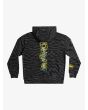 Sudadera con capucha Quiksilver Radical Times Youth negra para niños de 8 a 16 años posterior