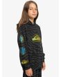 Niño con Sudadera de capucha Quiksilver Radical Times Youth negra lateral