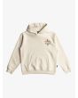 Sudadera oversize con capucha Quiksilver Youth Screen color blanco hueso para niño 8-16 años