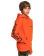 Niño con sudadera de capucha Quiksilver Stir it up naranja lateral