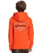 Niño con sudadera de capucha Quiksilver Stir it up naranja posterior