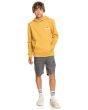 Niño con sudadera de capucha Quiksilver Stir it up amarilla frontal