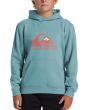 Niño con sudadera de capucha Quiksilver Youth Big Logo Azul estampado