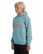 Niño con sudadera de capucha Quiksilver Youth Big Logo Azul lateral