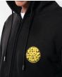 Hombre con Sudadera de forro polar con Capucha y Cremallera Rip Curl Original Wetty en color negro logo pecho